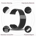 thumbnail image 3 of New 18mm 20mm 22mm Straps for Garmin Venu 2S Wristband Vivoactive 3 4S 4 Forerunner 245 645 Galaxy Watch 4 Classic 42 46mm MidniBlue Silicone 20mm, 3 of 5