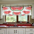 thumbnail image 3 of Yayeee Kitchen Curtains Set of 2 Light Filtering 57"x24" Over Sink Window Panels, Cute Watermelon, 3 of 7