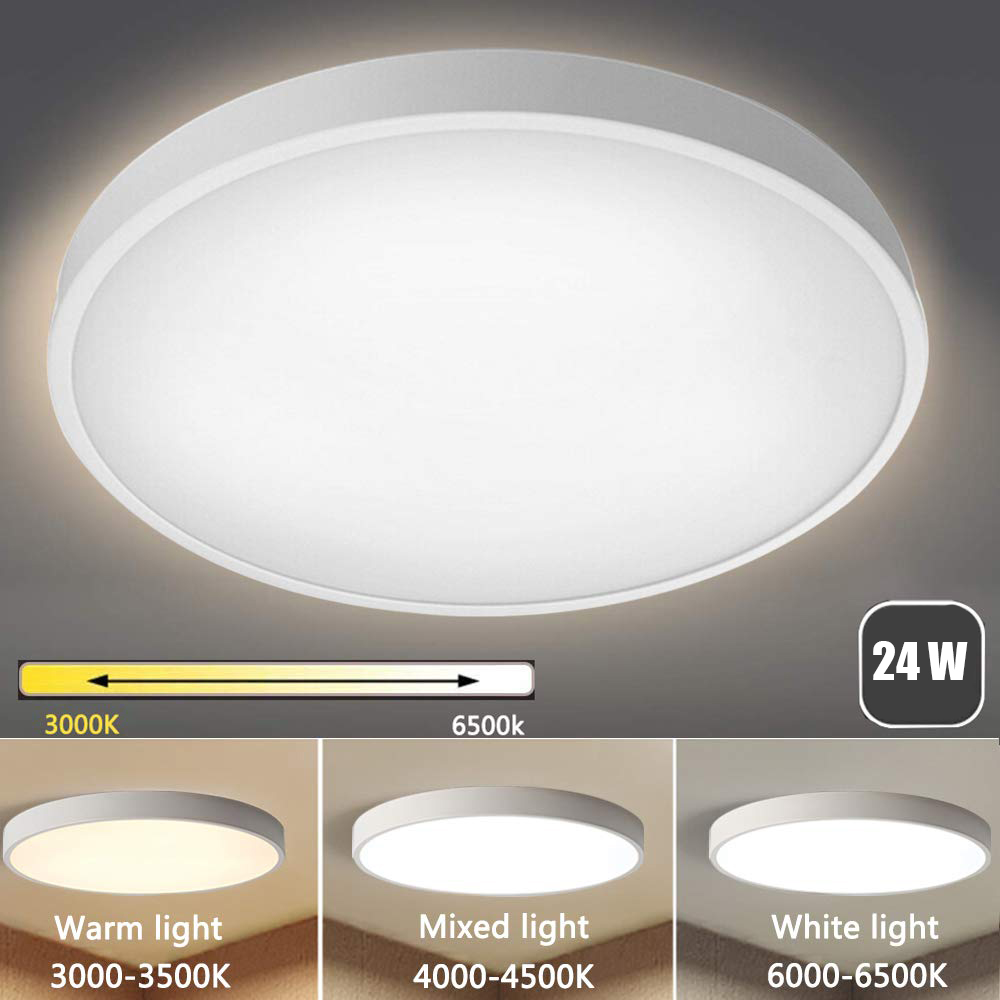 24W Round Panel Light, 30006500K Ceiling Lights