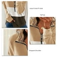 thumbnail image 1 of Sudadera Con Solapa, Parte Superior Tipo Jersey, Cómoda, Informal, Suelta, Media Cremallera, Manga Larga, Agradable Al Tacto Para El Uso Diario ANGGREK Otros, 1 of 5
