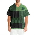 thumbnail image 3 of Fgvctg Mens St. Patrick's Day Scrub Tops Casual Short Sleeve Cute Shamrock Clover Print Scrubs Tops Loose V Neck Work Shirt Scrub Workwear Nurse Uniform Medical T Shirts with Pocket Turquoise 4XL, 3 of 6
