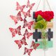 thumbnail image 4 of Juego de 12 Pegatinas Decorativas de Mariposas para San Valentín | Diseño de Lazo Metálico Dorado de Doble Capa 3D | Calcomanías Románticas Ligeras de Plástico Rojo para Pared o Ventana, Ideales para, 4 of 6