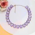 thumbnail image 2 of Rhinestone Gemstone Choker Collar Necklace for Women Sparkly Colorful Emerald Neck Chain Statement Necklace, 2 of 6
