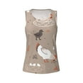 thumbnail image 3 of Picia Chicken Pattern Women's Workout Tank Top,Breathable Activewear,Slim Fit Athletic Top,Versatile Workout Moisture-wicking top-Medium, 3 of 9