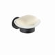 thumbnail image 3 of Bosio Black wall-mounted soap dish, Round soap dish to attach to the wall, Stainless steel - satin glass, 11x5.5x13 cm, matt black, 3 of 5