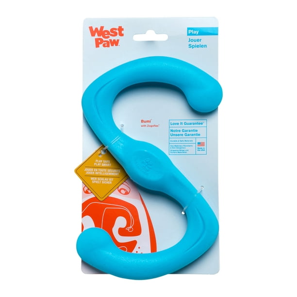 West Paw Zogoflex Bumi Large 9.5" Dog Toy Aqua