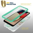 thumbnail image 2 of Samsung Galaxy A02S Case, Rosebono Hybrid Graphic Design Pattern Hard Back Pannel Cover 360 Protection Case For Samsung Galaxy A02S (Green Marble), 2 of 4