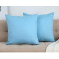 thumbnail image 1 of Tangdepot Fundas De Almohada Decorativas Hechas A Mano, 100 % Lona De Algodón Sólido (14.0 X 14.0 In), Color Azul Cielo, 1 of 1
