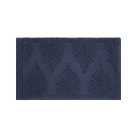 Martex Restore Fern Cotton Bath Rug, 20" x 32", Navy