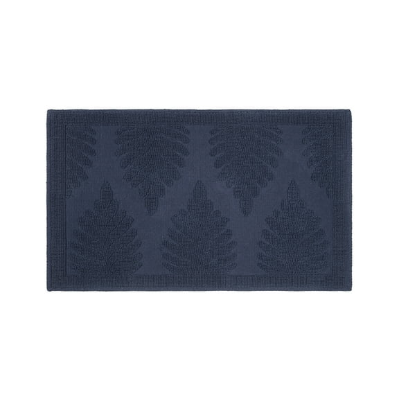 Martex Restore Fern Cotton Bath Rug, 20" x 32", Navy