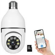 Security Camera, 1080P Light Bulb Camera with 32gb SD, 360 Degree Wireless Home Surveillance Cameras, Night Vision, Two Way Audio, Smart Motion Detection