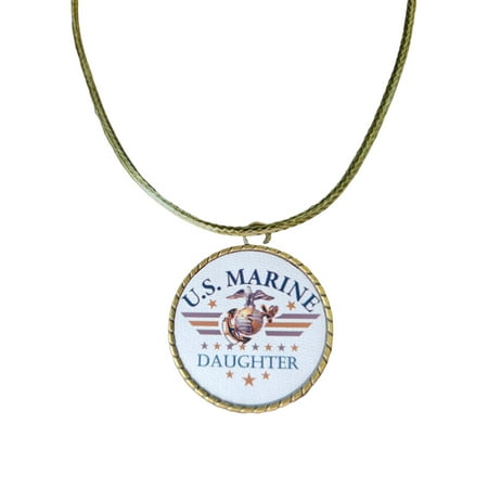 Marine Corp Daughter Eagle Globe Anchor Pendant Necklace