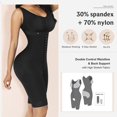 thumbnail image 5 of Rigardu body shaper body shaper tummy control Shapewear for Women Full Body Shaper Adjustable Hook And Eye Front Closure Shaper Black + XXL, 5 of 9