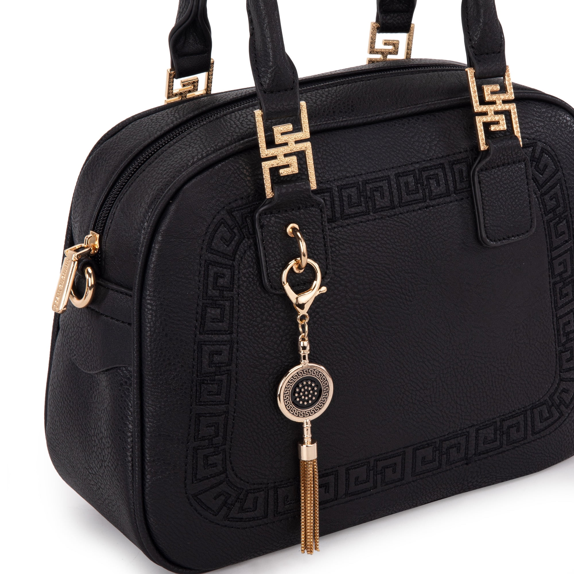 Montana West Small Top Handle Purse for Women Crossbody Satchel Handbag Barrel Bag, Black