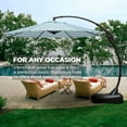 thumbnail image 5 of GRANDPATIO 11 ft Patio Umbrella with Base, Aluminum Cantilever Offset Umbrella with Tilt & Rotation Umbrella for Outdoor, Pool, Stripes, 5 of 12