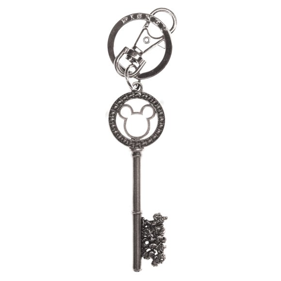 Disney's Mickey Mouse Pewter Key Ring: "Master Key with Gem Beads"