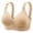 Beige, variant on Gymayou Full Cup Wireless Bra for Older Women Thin Cup No Underwire Comfort Bra Breathable Gathering Bras Beige L