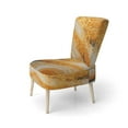 thumbnail image 3 of Designart "Harved Gold IV" Chaise d'Appoint Jaune Paysage Abstrait - Fauteuil Moderne pour Chambre, 3 of 7