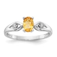 thumbnail image 1 of 14K White Gold Citrine Diamond Ring, 1 of 2