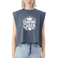 thumbnail image 2 of EcoLoom Queen Crown Cap Sleeve Muscle Crop Shirt Women Sleeveless Baby Tee, 2 of 5