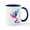 White/Navy Inside, variant on CafePress - Crazy Purple Tree Frog Mug - 11 oz Ceramic Mug - Novelty Coffee Tea Cup