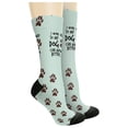 thumbnail image 2 of ThisWear Dog Gifts for Women I Work Hard So My Dog Can Have A Better Life Paw Print 1-Pair Novelty Crew Socks, 2 of 5