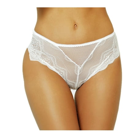 

Lacy Line Sexy High Waisted Lace And Net Thong With Keyhole Back