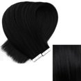 thumbnail image 1 of #1 JET BLACK Tape-in Hair Extensions 20pcs/qty, 1 of 10