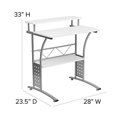 thumbnail image 5 of Flash Furniture Computer Desks, 28 Inch, White, 5 of 5