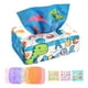 thumbnail image 1 of Sensory Pull Along Toalla de mano para bebés Montessori con caja de pañuelos Dinosaurio Hugo juego sensorial, 1 of 7