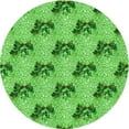 thumbnail image 1 of Ahgly Company Indoor Round Patterned Emerald Green Area Rugs, 8' Round, 1 of 6