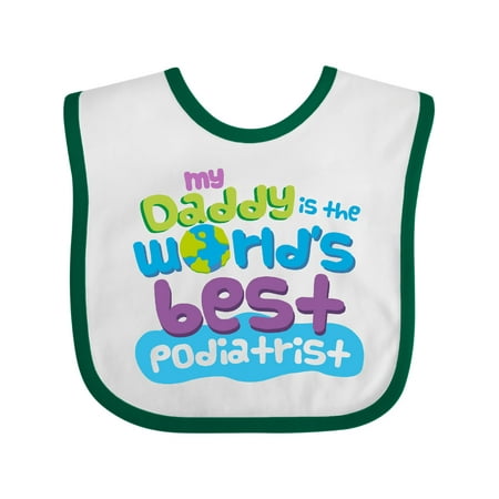 

Inktastic Daddy Worlds Best Podiatrist Gift Baby Boy or Baby Girl Bib