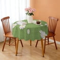 thumbnail image 3 of Round Tablecloth Daisy Design 60 Inch Wrinkle Free Table Cover Dining Kitchen, 3 of 5