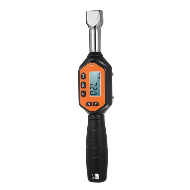 Riwcyla EWM,R,100 1/2'' Drive Mini Replaceable Head Digital Torque Wrench Handheld Portable Digital Torque Wrench Large Screen with Backlight Sound LED Alarm Real,time Peak Preset Mode 3 Measuring M