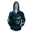 thumbnail image 5 of Sudadera con capucha informal de otoño para hombre, sudadera con cremallera, sudadera con capucha con estampado de casa de piña y cohete, sudadera con capucha holgada, ropa Y2k para hombre, 5 of 5