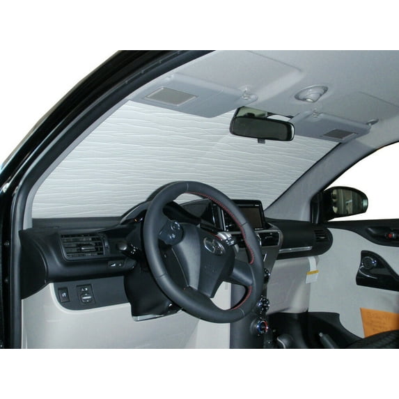 HeatShield, The Original Windshield Sun Shade, Custom-Fit for Scion iQ Hatchback (3D) 2012, 2013, 2014, 2015, Silver Series