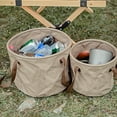 thumbnail image 5 of Jesscasday Collapsible Bucket Camping Water Storage Container 10/20L Portable Folding Fishing Tub Wash Basin for Hiking 2.5/5Gallon, 5 of 11