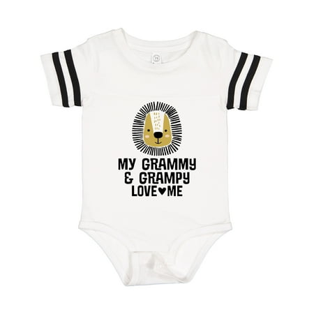 

Inktastic My Grammy and Grampy Love Me Gift Baby Boy Bodysuit