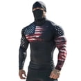 thumbnail image 2 of BRGZLK UPF 50+ Long Sleeve Shirt for Mens 2026 Summer Fashuion Print Long Sleeve Lightweight Breathable Sun Protection Shirts with Face Mask for Fishing Hiking A XL, 2 of 6