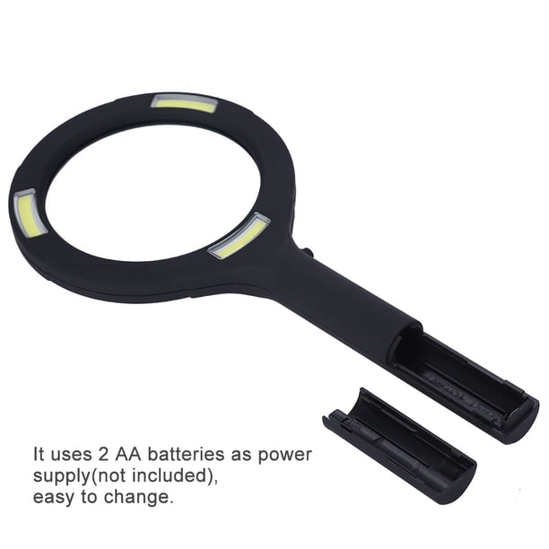 Lupa, Lupa De Mano 3x Con Luz De Luz LED Ergonómica Lupa De Lupa Compacta Iluminada Para Lectura Nocturna 9.4x4.4 Pulgadas