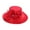 Red, variant on Church Fascinator Wedding Tea Hats For Women Flower Wide Brim Sunshine Hat
