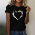 thumbnail image 2 of ICHUANYI Womens Trendy Summer Tops Stylish Print Regular T Shirt Short Sleeves Crew Neck Tee, 2 of 4