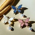 thumbnail image 3 of Trendy Double Layer Pearls Butterfly Pin Metallic Evening Wear Embellish, 3 of 9