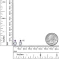 thumbnail image 3 of Gem Stone King 14k White Gold White Topaz and Purple Amethyst Earrings for Women (2.72Cttw, GemstoneNovember Birthstone, Oval 8X6MM, Round 2.5MM), 3 of 4