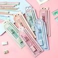 thumbnail image 4 of Matoen12 5 Pieces Stationary Set for Primary School Students Pupil, 2 Pencils, Sharpener, Eraser, Metric Ruler, Back to School Gift, 4 of 7