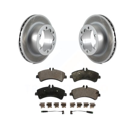 Transit Auto - Rear Coated Disc Brake Rotors And Ceramic Pads Kit For ...