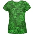 thumbnail image 1 of St Patricks Day Trippy Irish Clover Field All Over Womens T Shirt Multi SM, 1 of 2