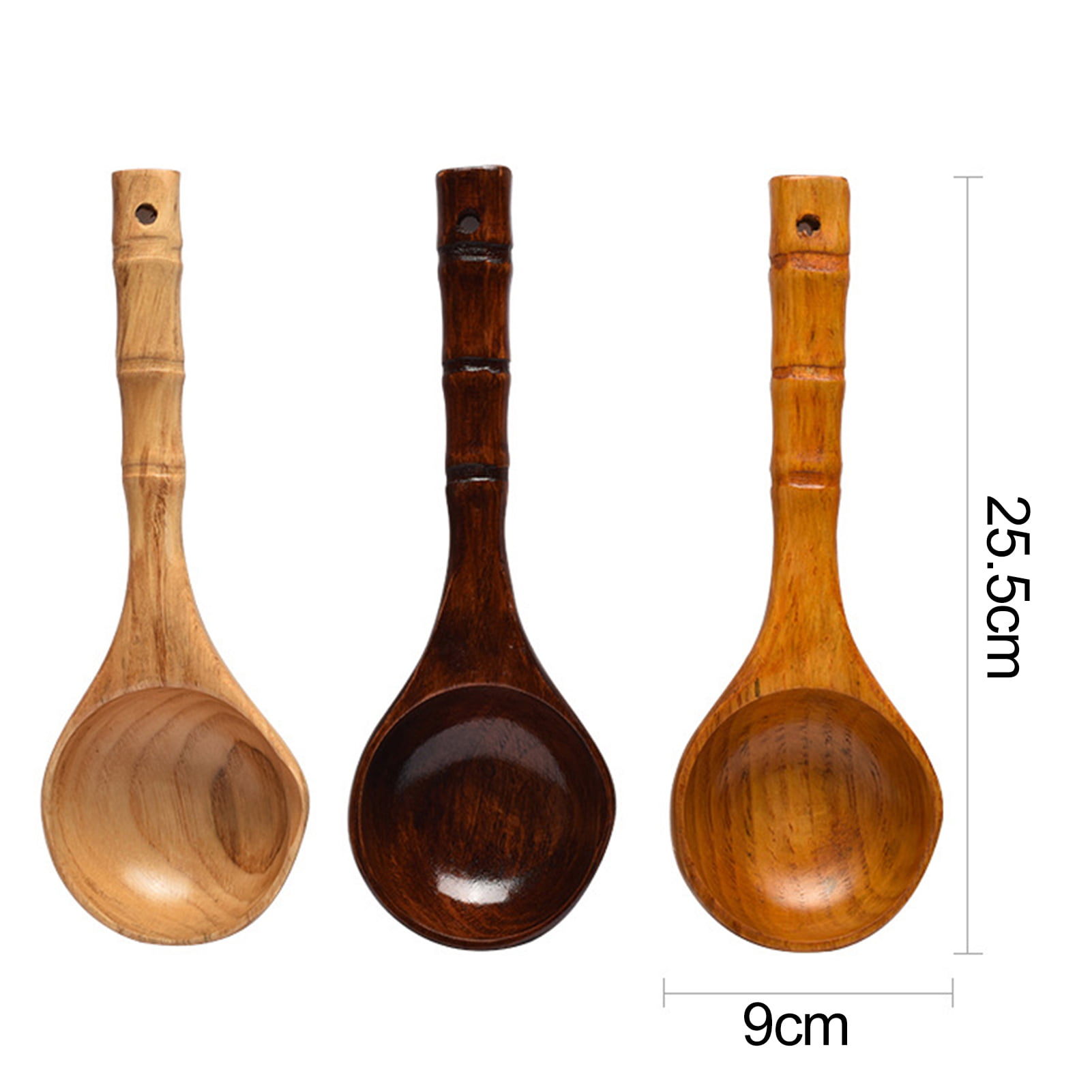 Bamboo tiny spoon/Mini Wooden Spoons for Salt and Spices, 10pcs Carbonized  Brown 3.5