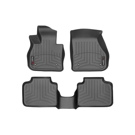 WeatherTech Custom Fit FloorLiners compatible with 2019-2024 MINI Countryman - 1st & 2nd Row, Black