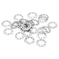 thumbnail image 1 of Uxcell 50Pcs Internal Tooth Star Lock Washers, 1/4-Inch Stainless Steel Internal Serrated Lock Washer, Silver Tone, 1 of 5